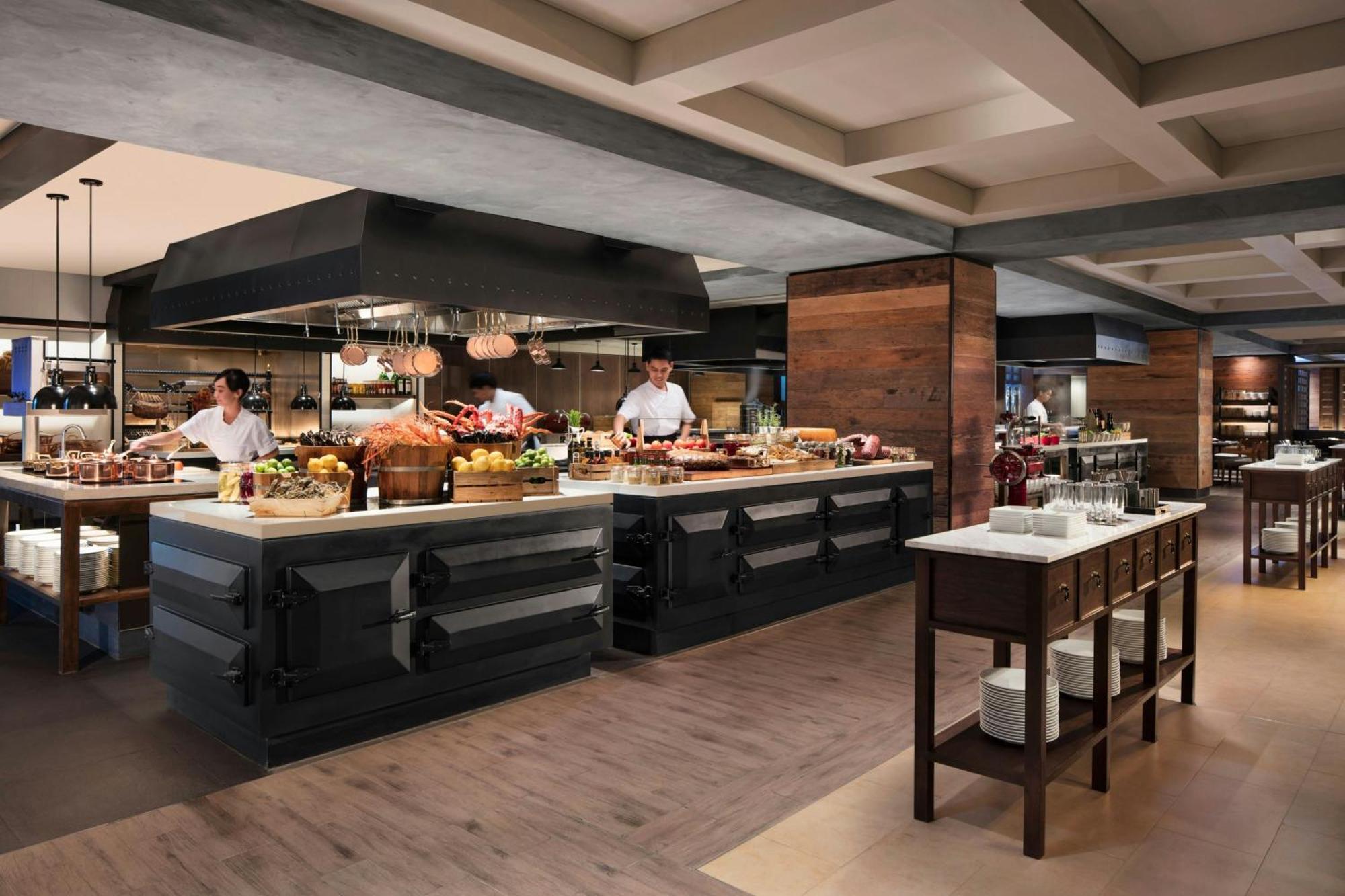 Bangkok Marriott Marquis Queens Park Eksteriør bilde The kitchen at the restaurant